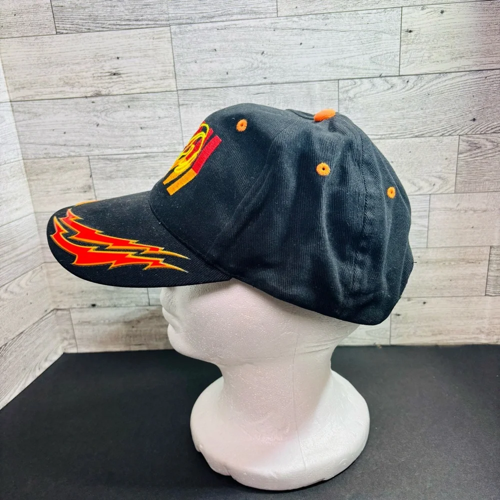 Cobra Retro Y2K Early 2000’s Embroidered Flames on Black Cap Dodge Hemi‎ Hat